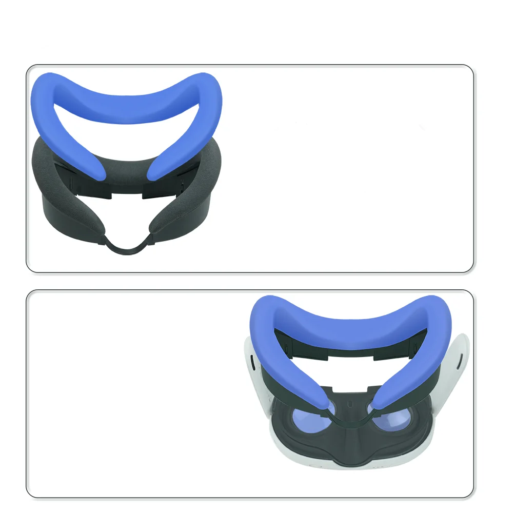Silicone Eye Mask Pad Capa para Meta Quest 3, VR Headset, Respirável, Anti-suor, Bloqueio de Luz, Olho Capa Manga, Novo