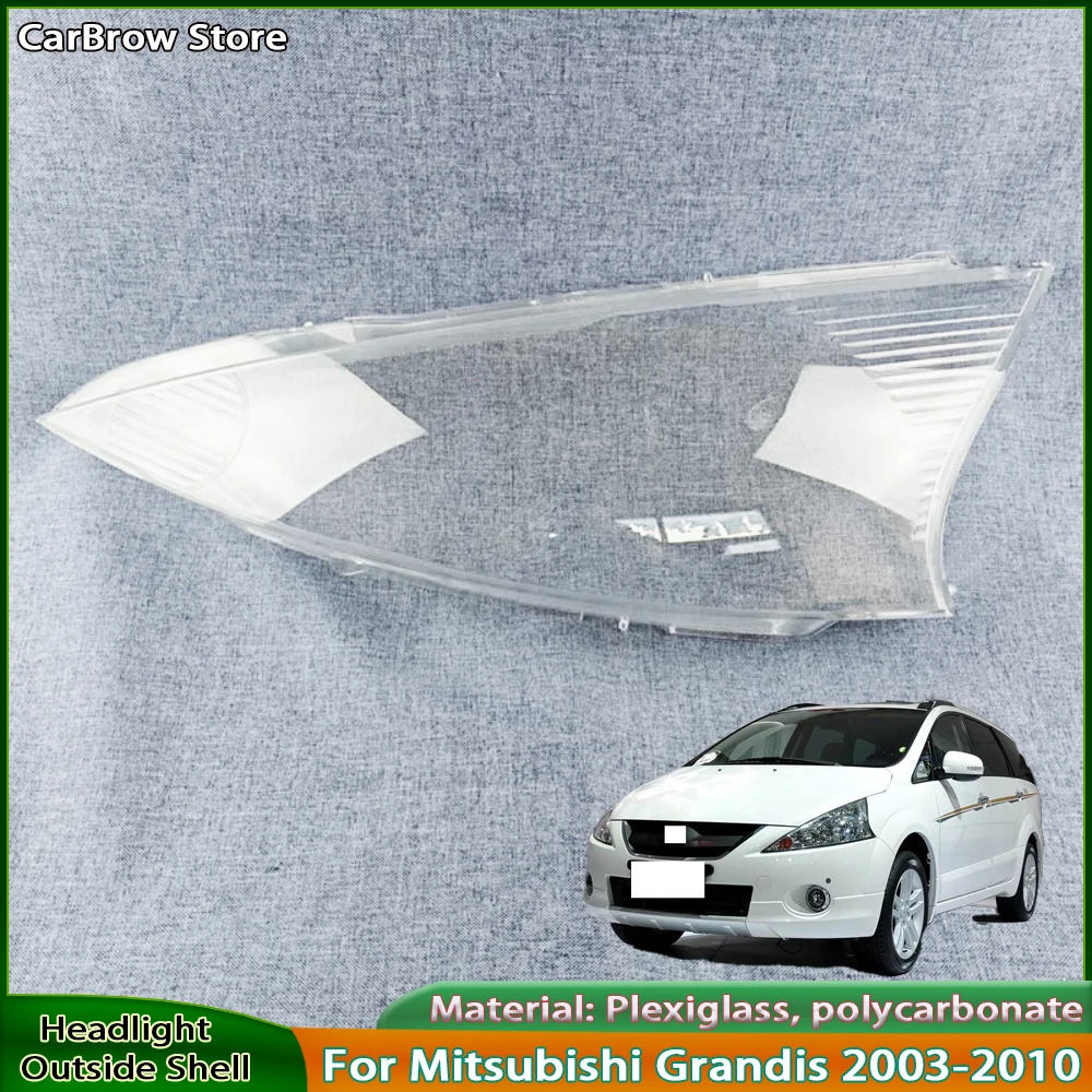

Headlamp Transparent Lampshade Cover Lens For Mitsubishi Grandis 2003 2004 2005 2006 2007 2008 2009 2010 Front Headlight Shell