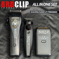 Professional BRDCLIP X1C 137 718 Black Set High Motor Barber Hair Clipper Trimmer Electric Shaver High Power Men's