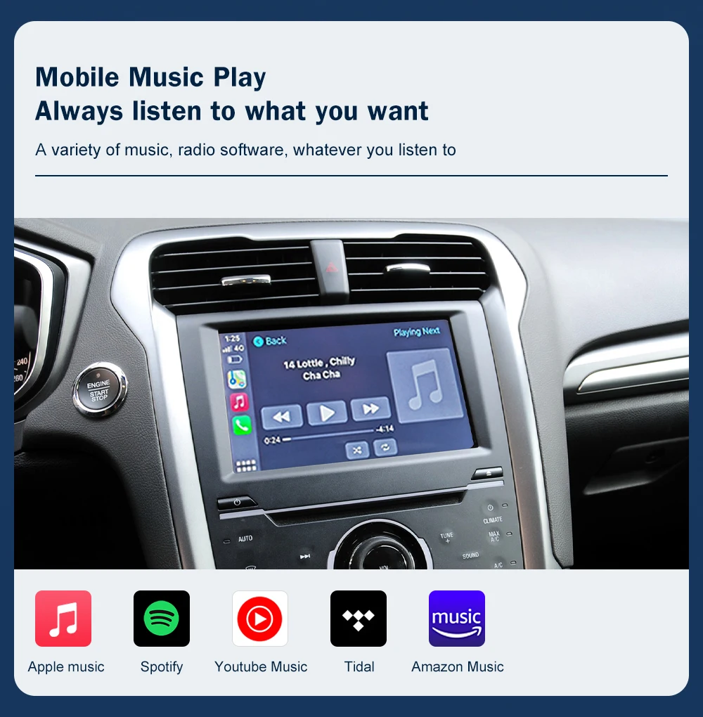 Road Top Decoder Box Kabelloses CarPlay für Ford Explorer Fusion Mondeo Sync2 Mit Android Auto Airplay Car Play Video-Schnittstelle – Detail 11