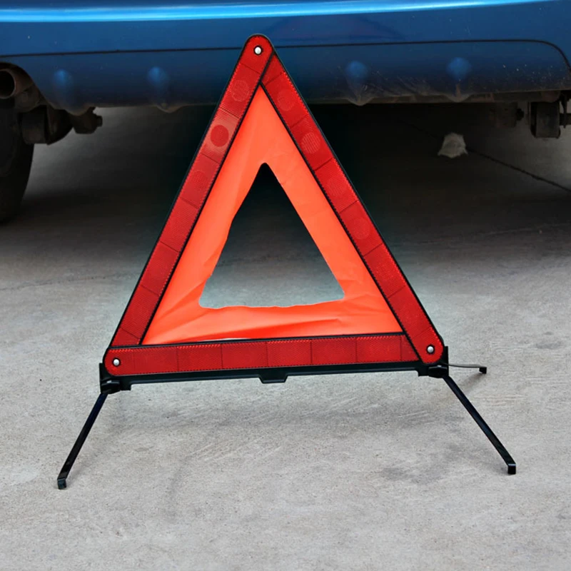 سيارة مثلث أحمر عاكس ترايبود إطار قابل للطي خطر السلامة على الطرق علامة توقف اكسسوارات السيارات ل انهيار الطوارئ السيارات