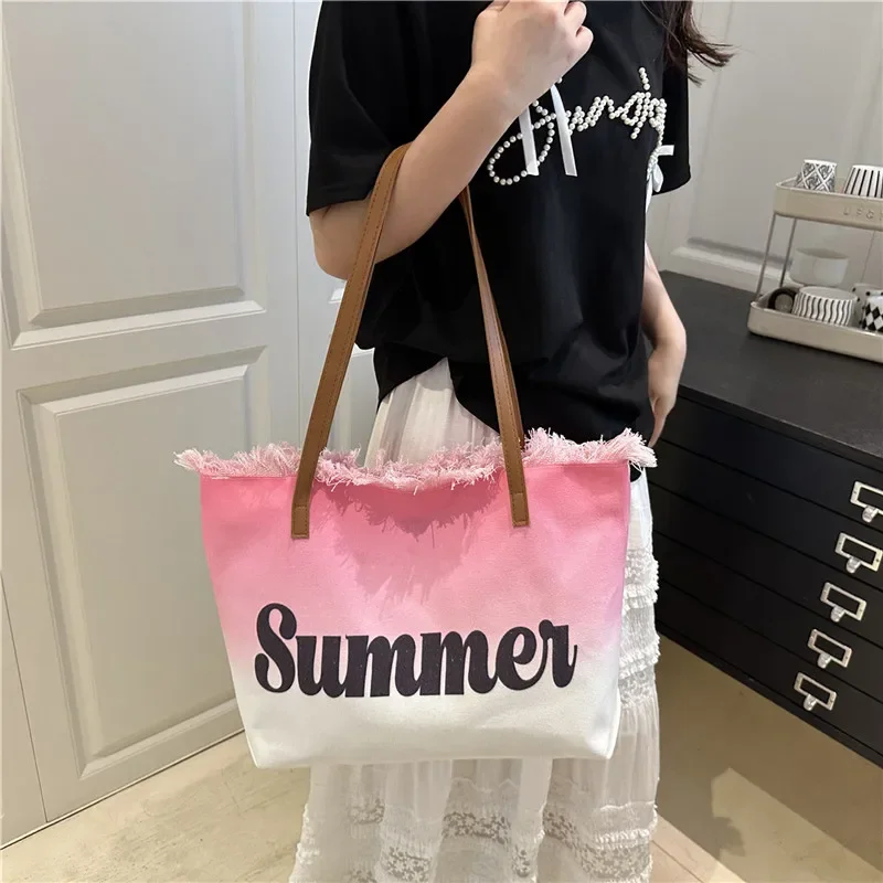 

Women's Large Capacity Tassel Bucket Bag Versatile Shoulder Crossbody Stylish Organized Print Design