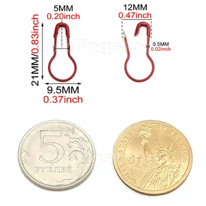 100pcsメタルピンかぎ針編みのアクセサリーガードセーフティピンロックニットマーカータグクリップラッチ縫製ツール9.5*21mm 10最高の販売かぎ針編みピン-1