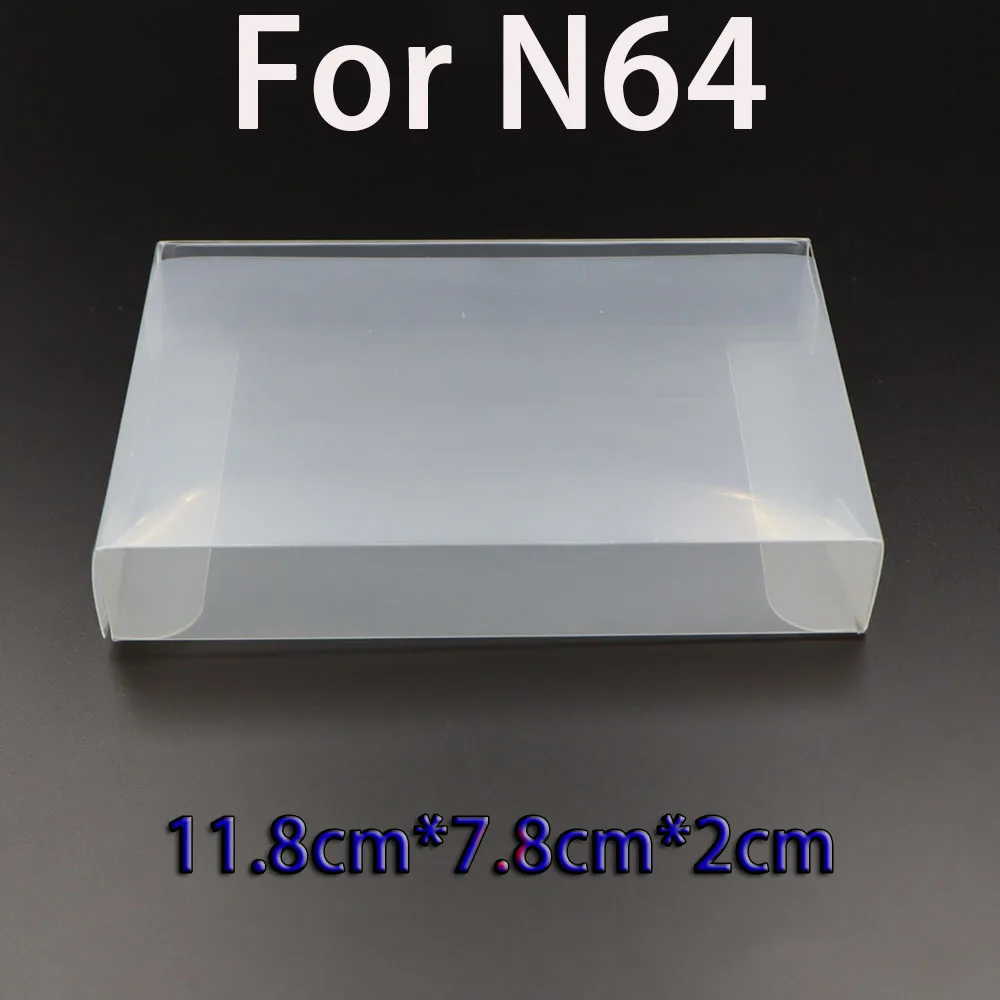 Caixa de cartucho de jogo transparente, capa de plástico para jogos cib, protetor pet para n64 nes snes para gb gba gbc ngpc switch para ps5