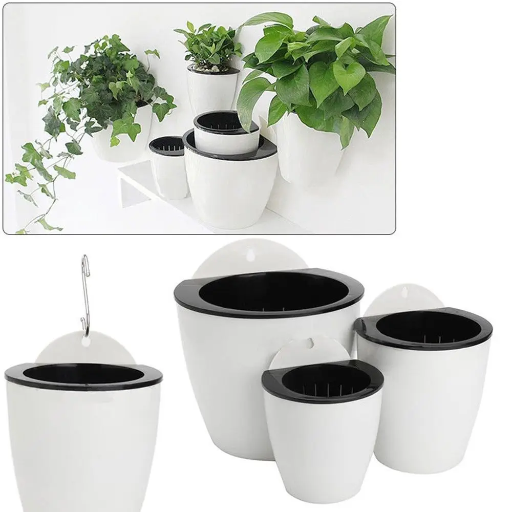 Plastic Self Watering Hanging Basket Plant Pot Flower Pot Planter