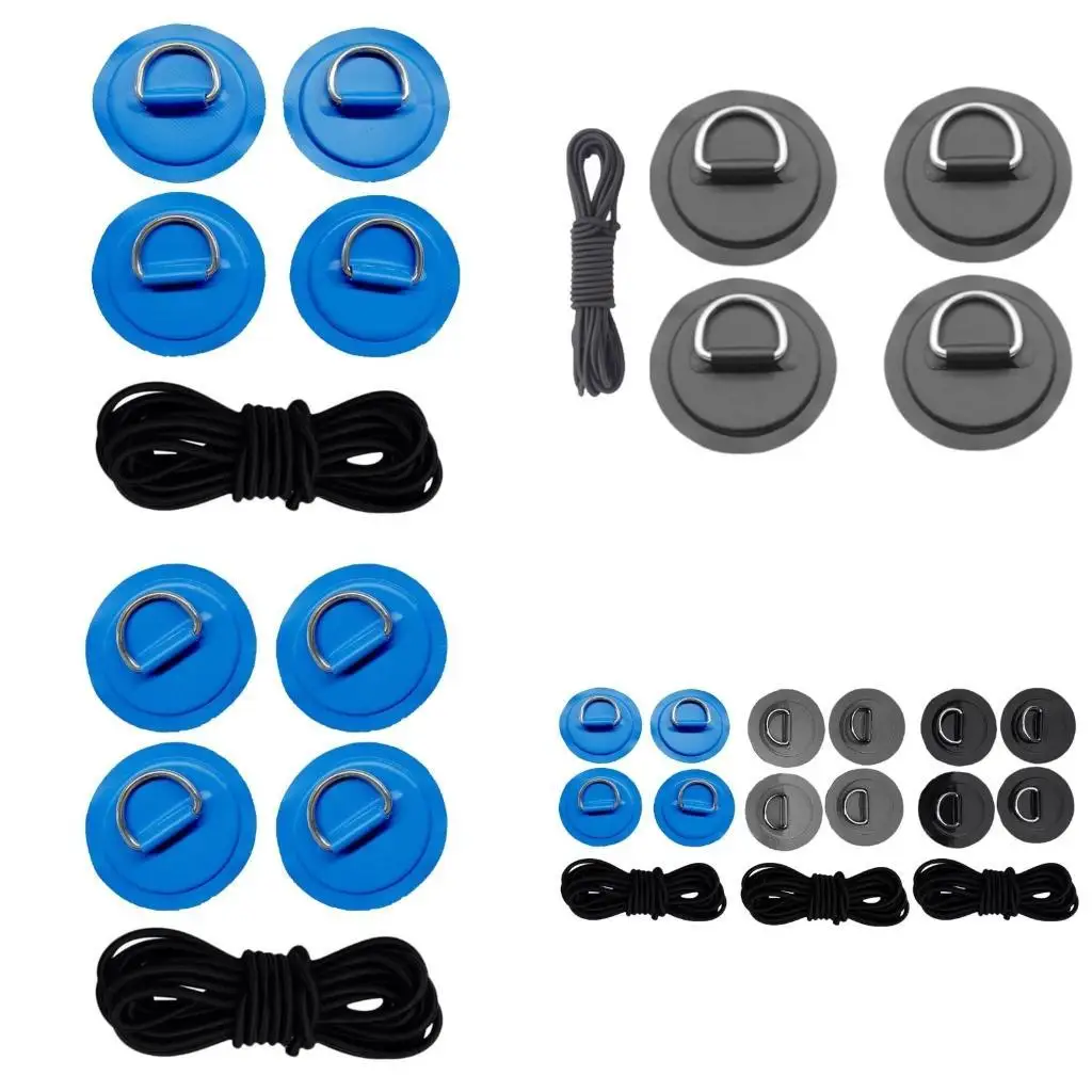 

31BC Inflatable Boat Kayak D Rings Patches Tie Down Accessories for Secure Anchoring