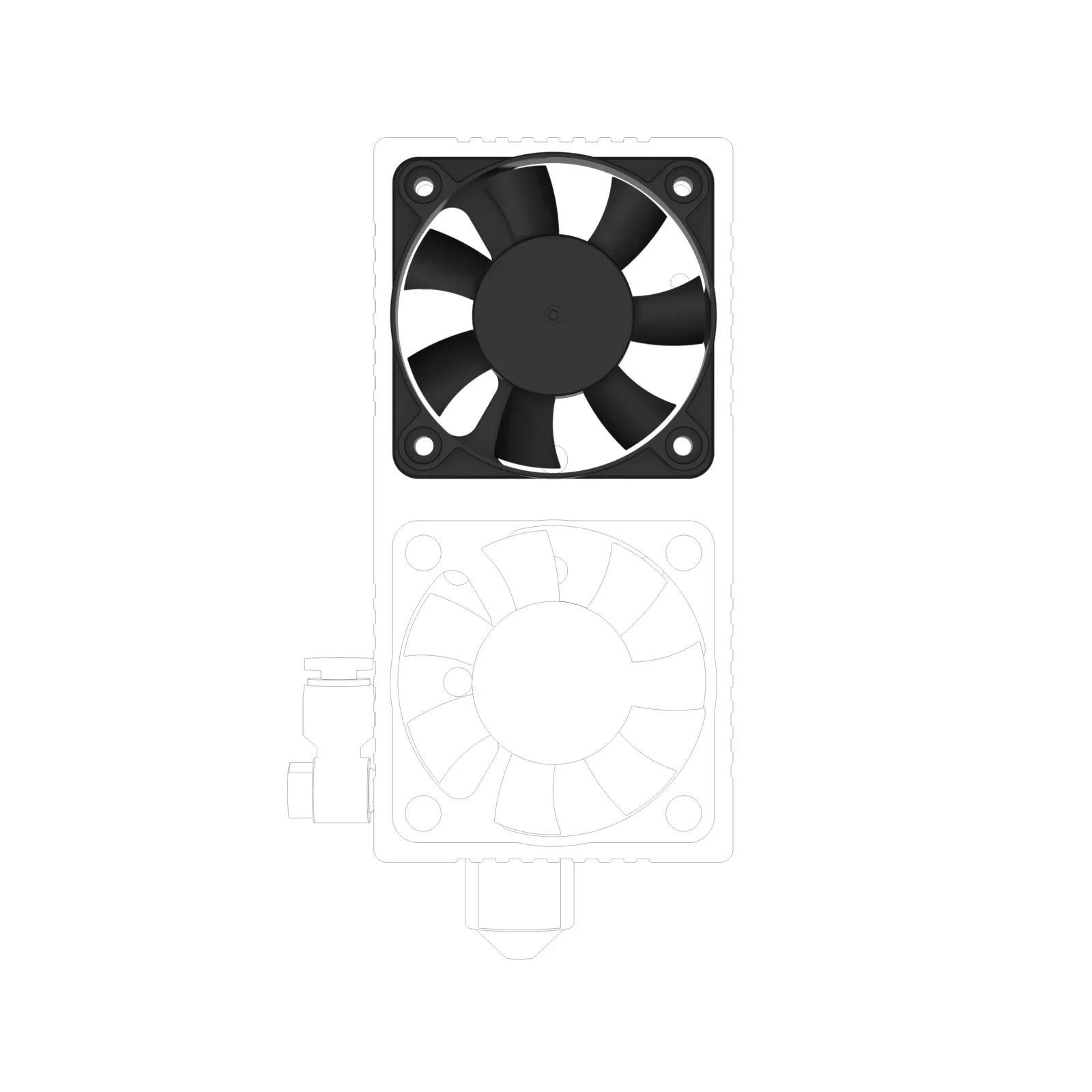 Industrial 10800 RPM Double Ball Bearing Cooling Fan - Compatible with E80 Laser Module & Electronics