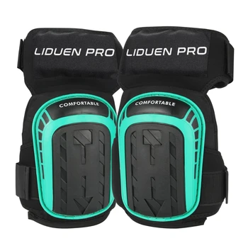 Yeni mavi siyah profesyonel diz pedleri ağır köpük dolgu ve çalışma, bahçe, inşaat için rahat jel