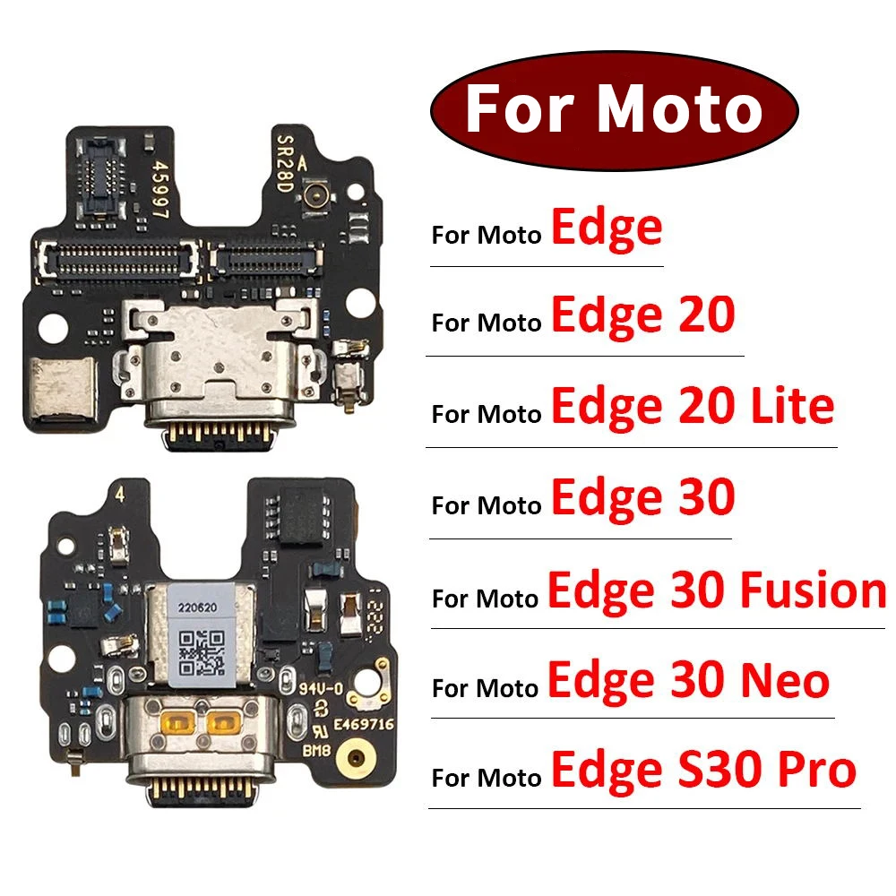 New For Motorola Moto Edge 20 30 Fusion Neo S30 Pro Lite USB Charging Port Microphone Dock Connector Board Flex Cable