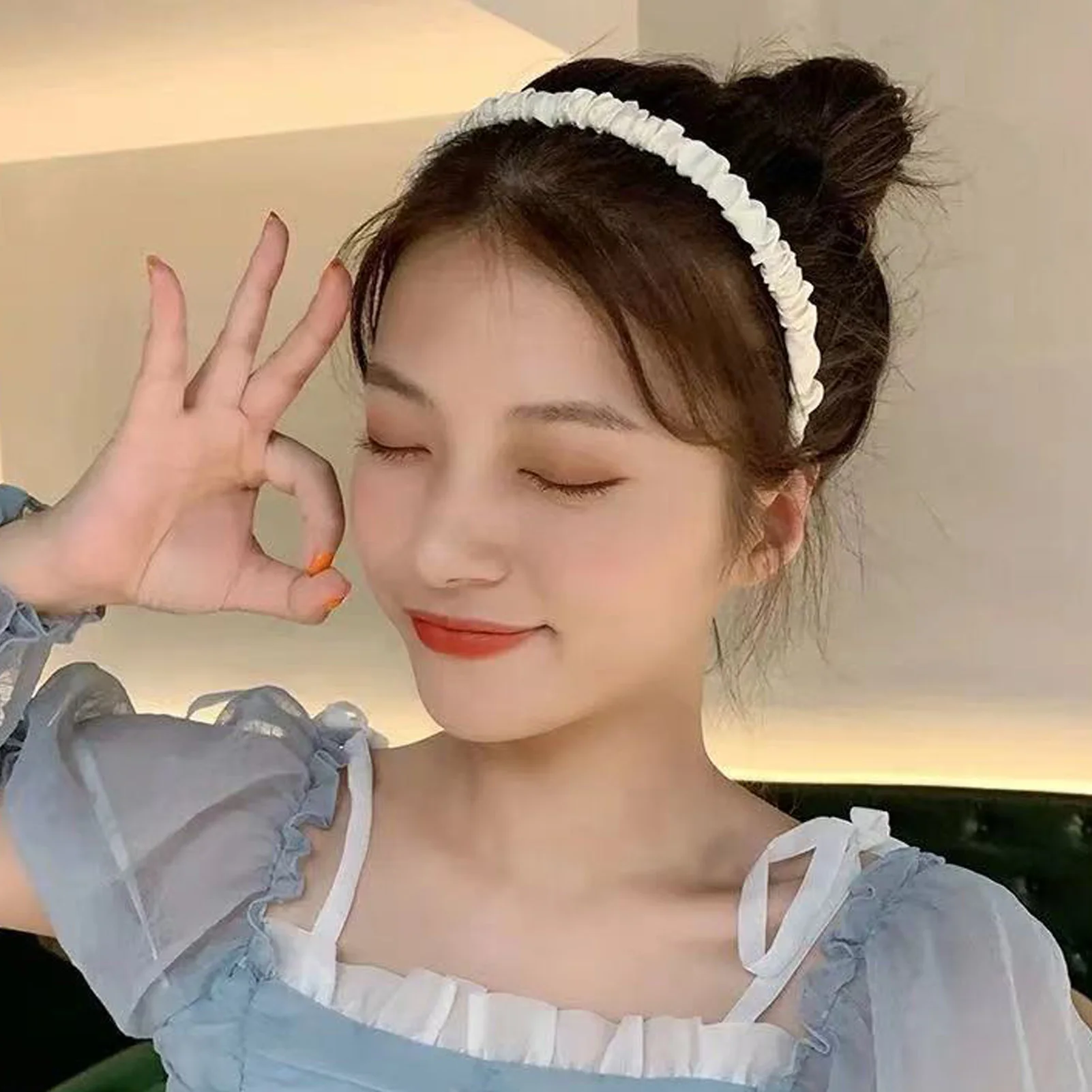 

Solid Color Satin Hairband Women Sweet Simple Headband Korean Style Hair Band Girls Hair Hool Headwear Daily Hair Accessories