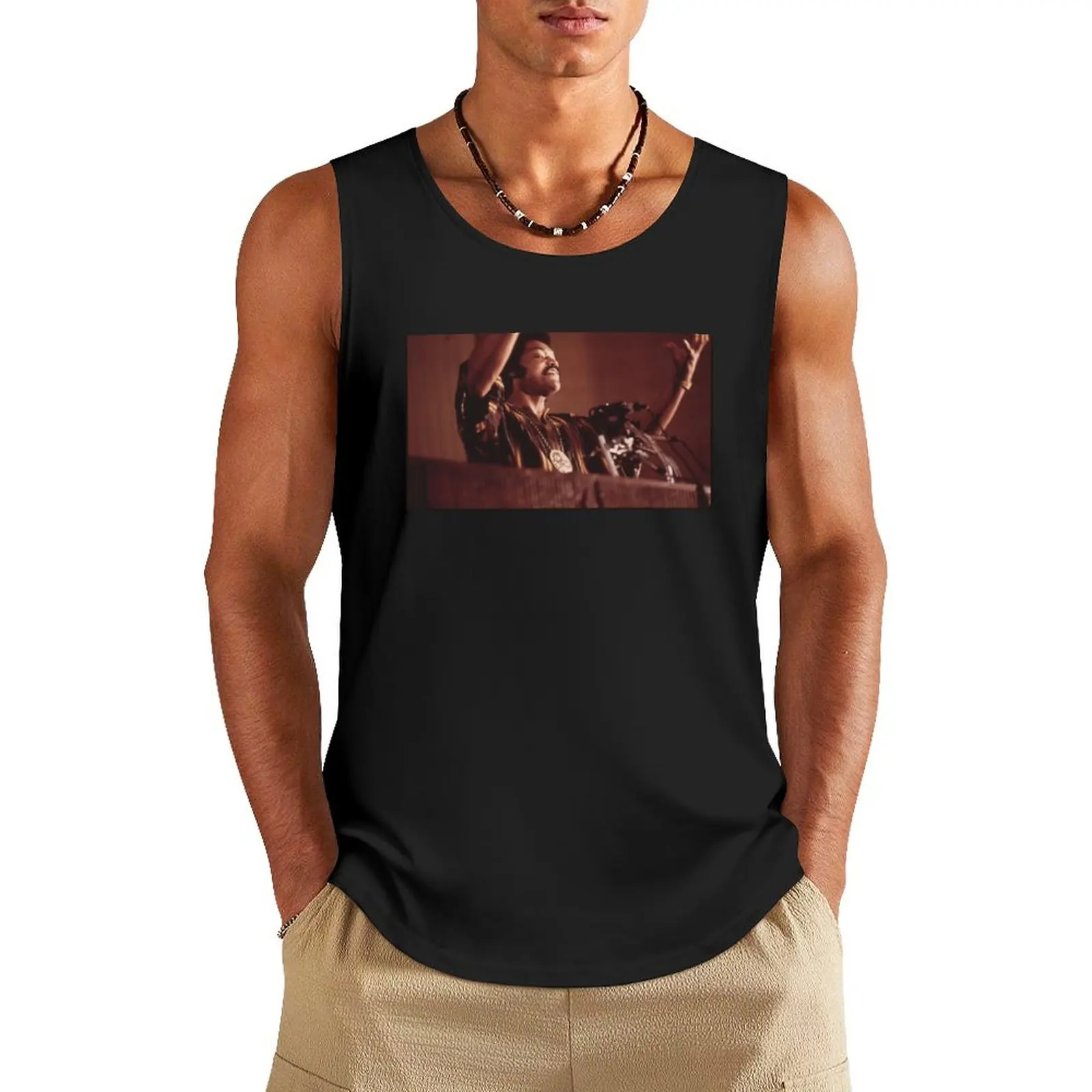 

Jesse Jackson 1973 The Rev. Tank Top summer clothes Men's cotton t-shirt sleeveless vests