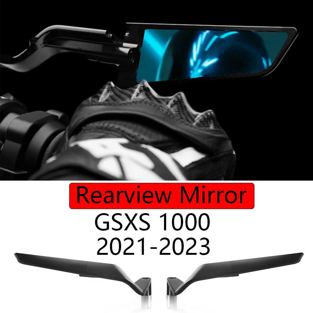 

Motorcycle Stealth Mirrors Wind Wing Rear View Mirror 360Adjustable Sports Wing Mirrors For Suzuki GSXS1000 GSX-S 1000 21-23