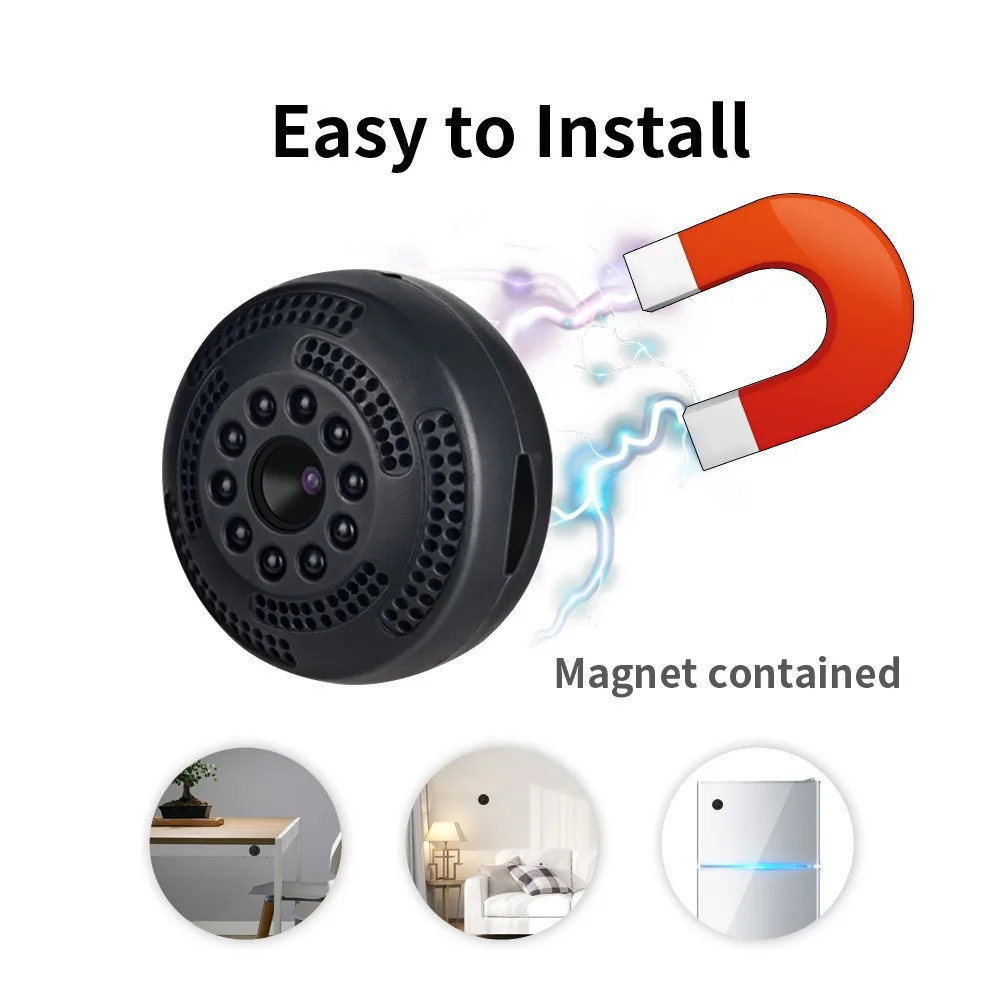 WiFi Mini Camera Wireless Video Recorder Voice Recorder Security Monitoring Camera Smart Home For Infants And Pets