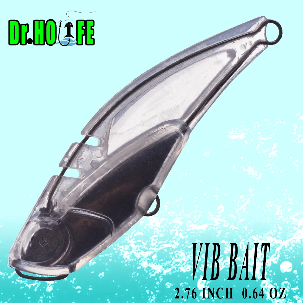 Dr.Holife 15PCS / LOT Sinking Unpainted VIB Blanks Lure  Bait Bass Lure 7CM 18.2G Artificial Unpainted  Hard Bait For DIY Lures