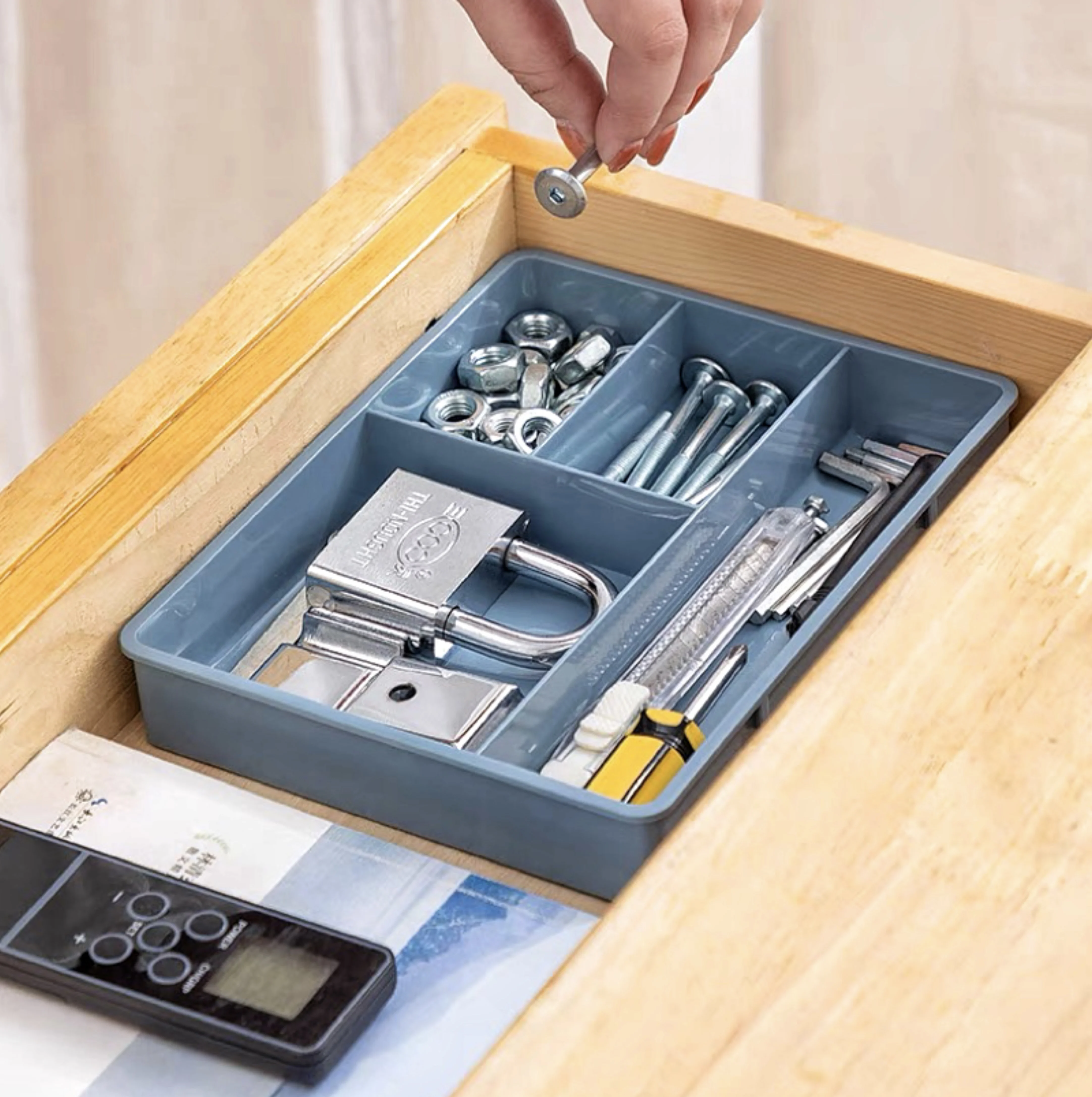 Multi-cell Storage Box Tray Desk Drawer Organizer Stackable Dressing Table Jewelry Organizer Makeup Organizer for Home Office