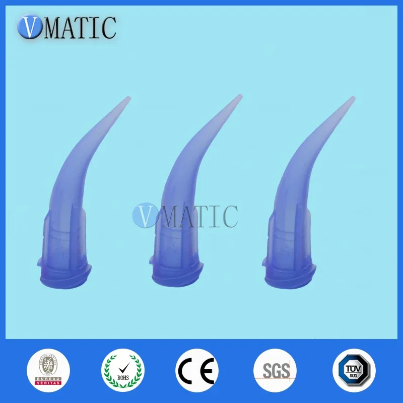 

Бесплатная доставка, качество, 100 шт., 22 г, синий цвет, TT, конический изгиб, изогнутый дозирующий пластиковый наконечник иглы