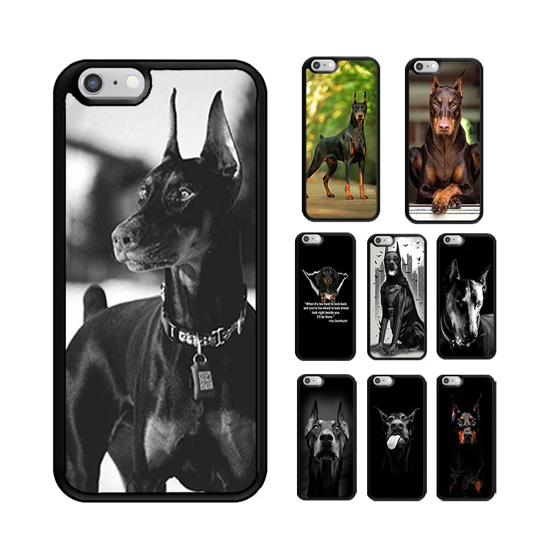 Phone Cover Case for iPhone 6 6S 7 8 PLUS X XS XR 11 12 13 MINI 14 15 PRO MAX Rubber Silicone CUTE DOBERMAN DOG BREED