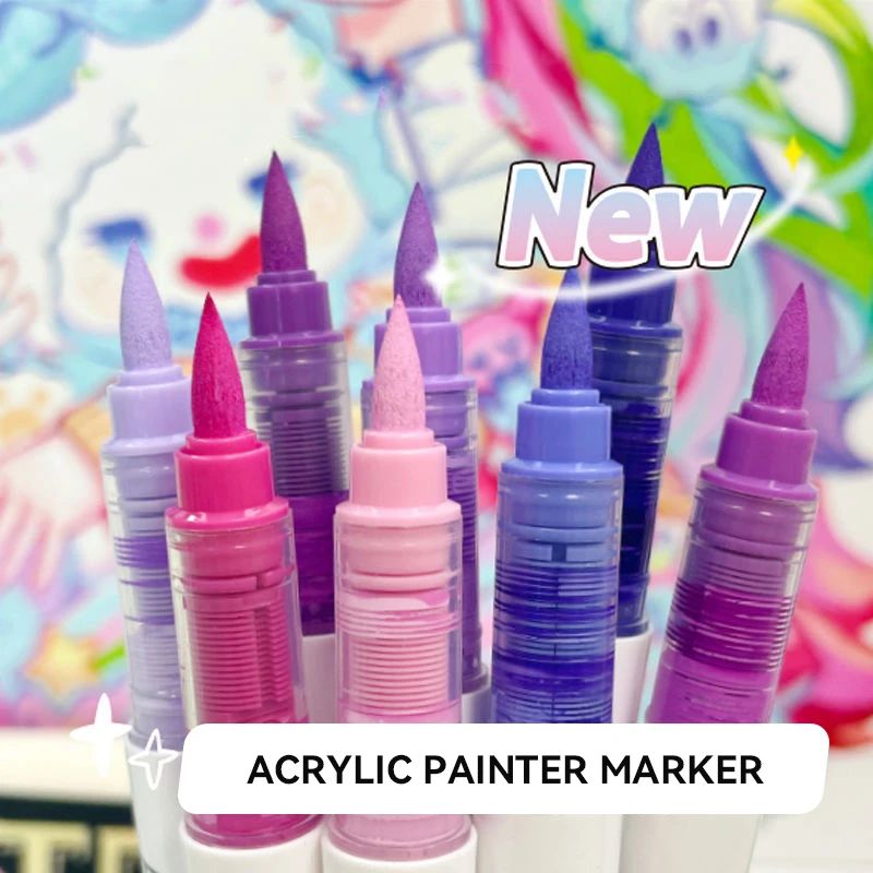 207Colors LANGUO Direct Liquid Acrylic Markers Soft Brush Paint Pen for Manga Graffiti Painting Rock Stone School Art Supplies