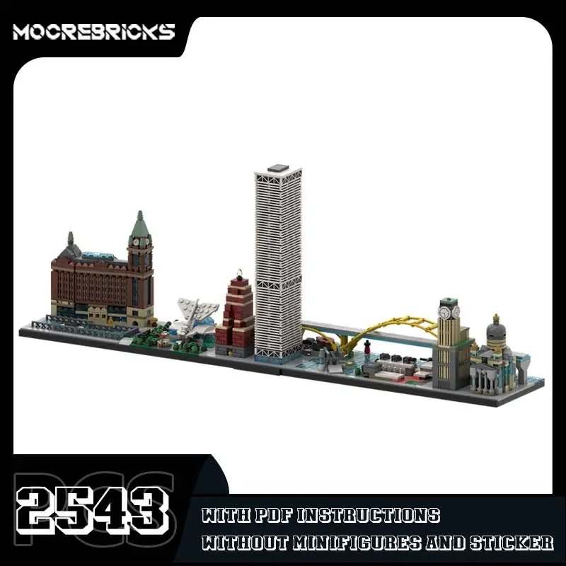 Fantasy City Milwaukee Skyline Model MOC Klassieke Architectuur Bouwstenen DIY Monteren Bakstenen Display Speelgoed Kid Kerstcadeaus