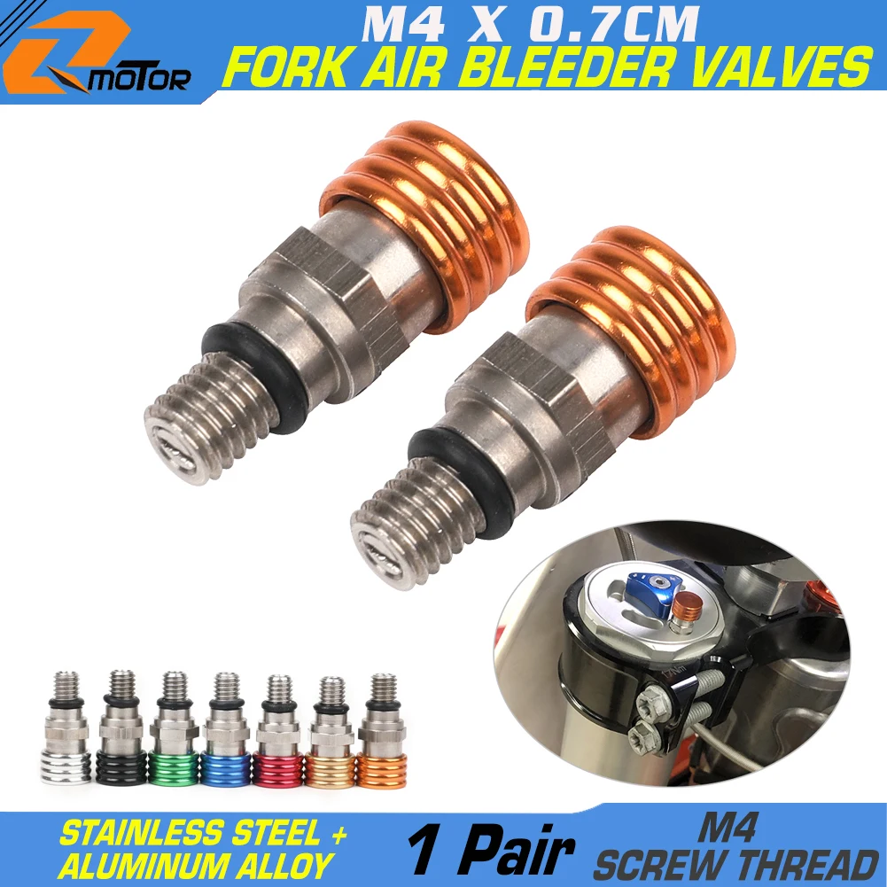 M4x0.7 Fork Air Bleeder Valves For KTM 85 125 150 250 350 450 500 SX SXF EXC XC XCF XCW XCFW ADV Duke For Husqvarna TE FE TC FC