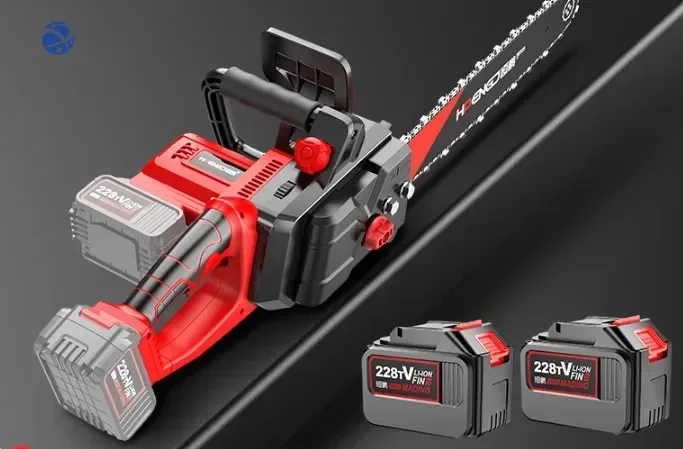 แบรนด์เดิม newHandheld แบตเตอรี่ลิเธียมเลื่อยโซ่ไฟฟ้า High Power Cordless Chainsaw แบบพกพาสวนเลื่อยตัดแต่งกิ่งบ้านไม้ Cuttin