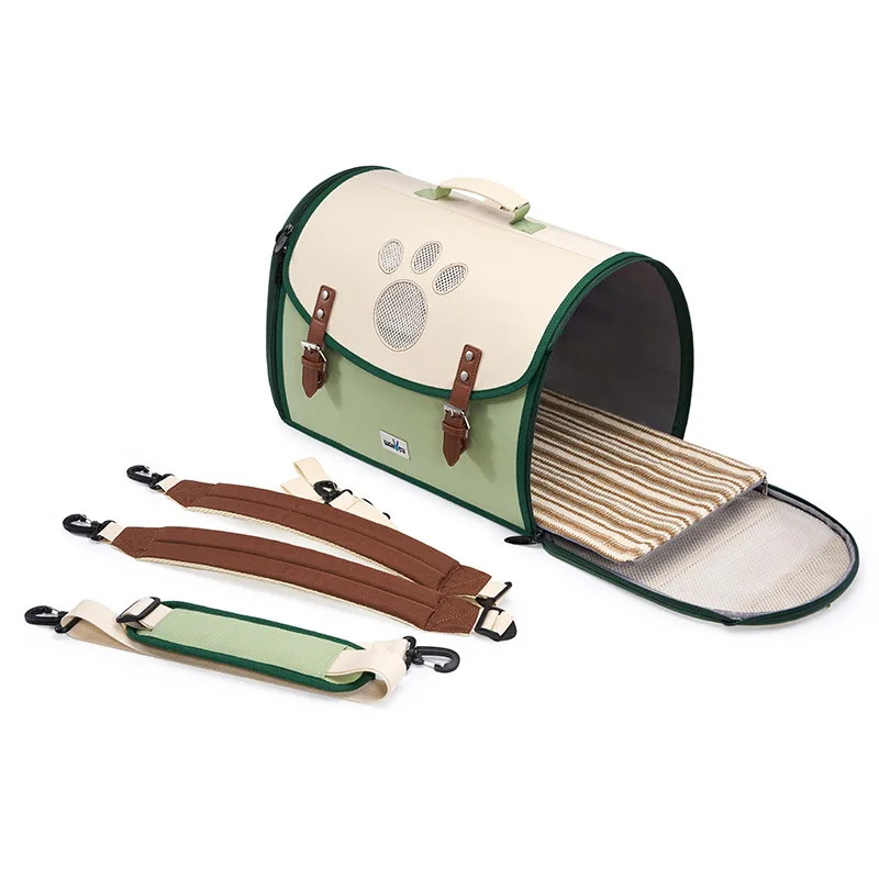 Mochila porta mascotas plegable con bandolera y asa para gato/perro - imagen 4