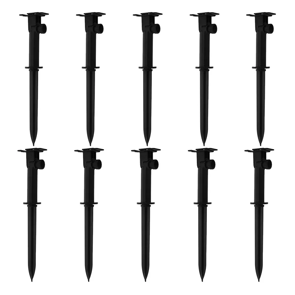 10Pcs Easy Install Solar Ground Stakes Plastic Landscape Light Spikes Compatible with Most Solar Garden Pathway Torch Holders