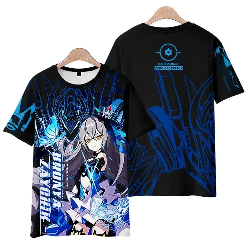 2025Anime Game Honkai Impact 3 COS Kiana Kaslana Elysia Raiden Mei Herrscher of Sentience 2025 Unisex Fashion Trend T-shirt