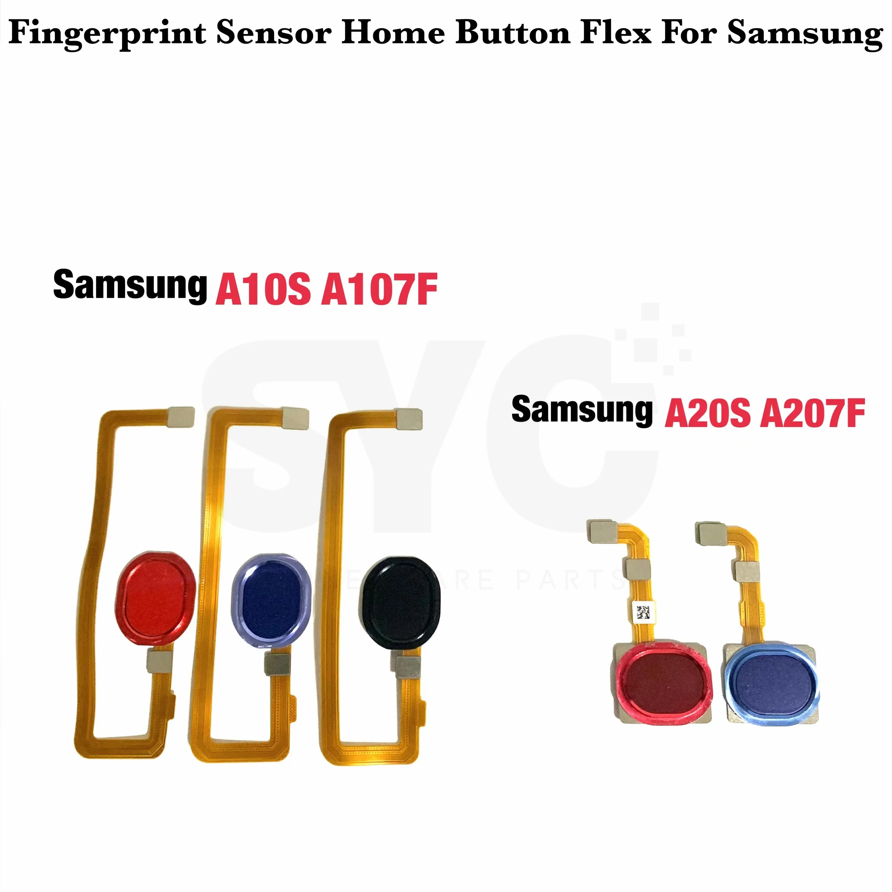 

SYC New Home Button FingerPrint Touch ID Sensor Flex CableFor Samsung A10S A107 A107F A20S A207 A207F Replacement Parts