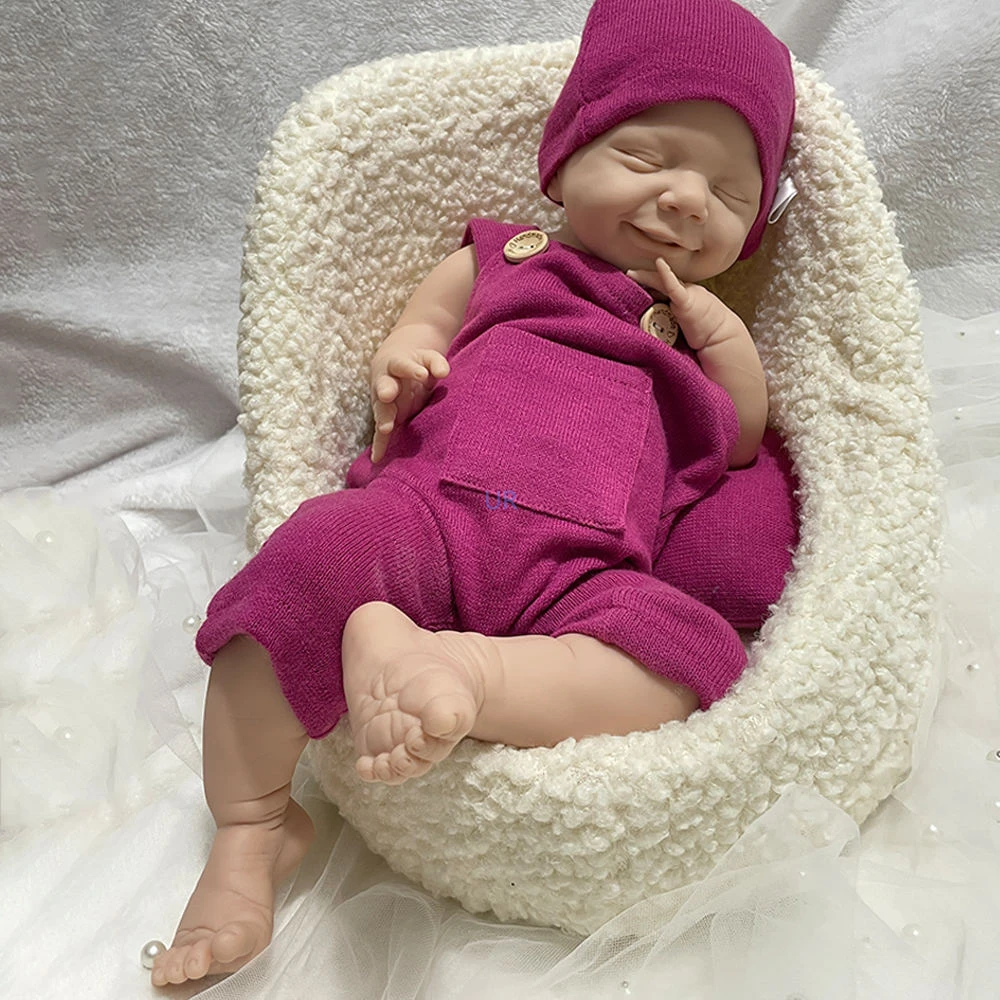 1:1 Ratio Full Solid Silicone Reborn Baby Art Doll Kid Toy Personalizar Sorrindo Face Reborn Artist Baby Collector