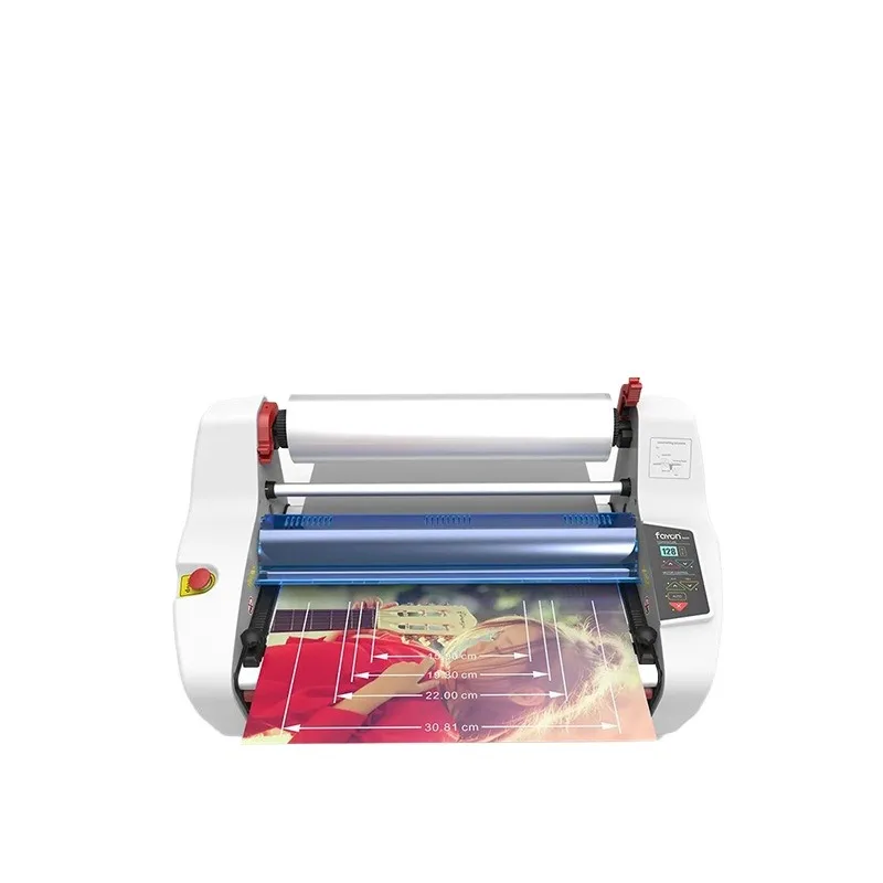 Small Double-Sided Laminating Machine Semi-Automatic FW-350DL Infrared Temperature Sensing Hot Melt Laminator for A3 A4 Paper