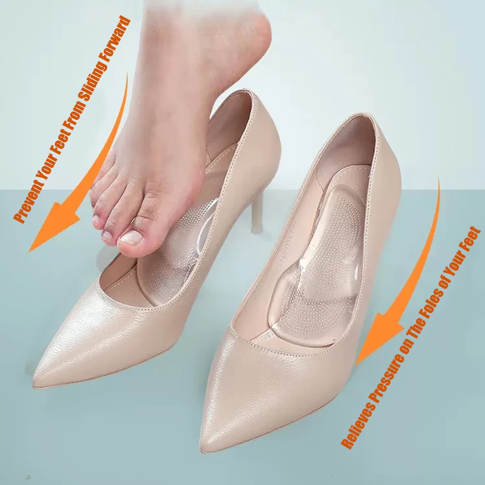 Solette ortopediche in gel di silicone per scarpe da donna Piedi piatti Solette per supporto per arco plantare per fascite plantare Cuscinetti per scarpe antidolorifici