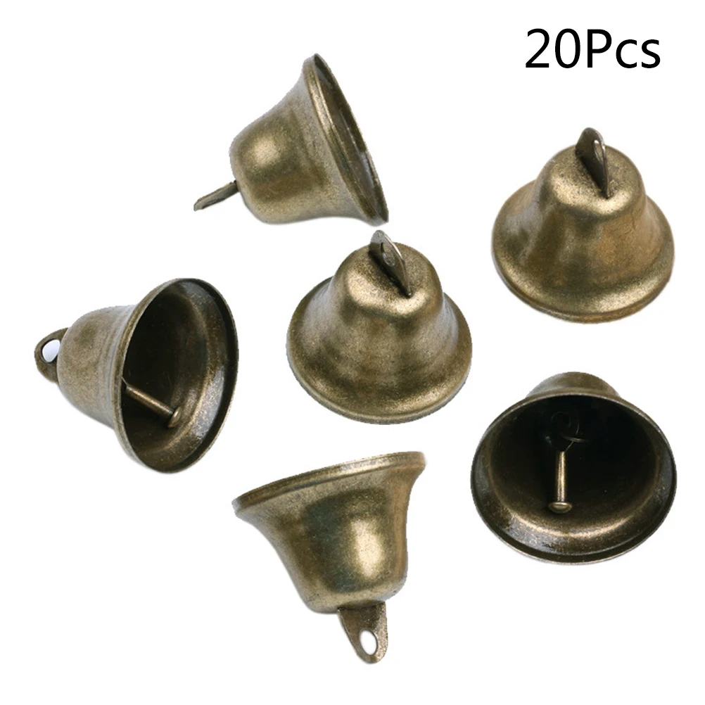 

20 Pcs Handbell Polished Brass Lightweight Ergonomic Restaurant Call Service Bell Hotel Party Christmas Ornament