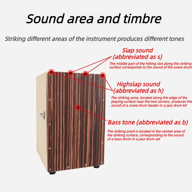 Professional Cajon Box Drum Wooden Travel Both Hands Snare Drum String Sitting Drums for Beginners Party Percussion Instruments view 3