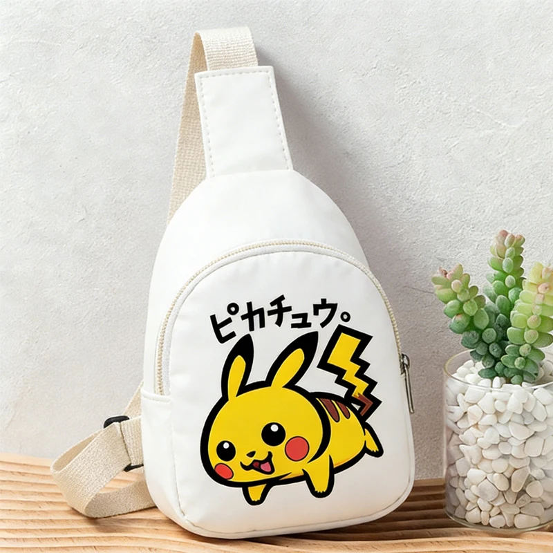Bolsas de Pecho de Dibujos Animados de Pokémon, Riñoneras de Pikachu, Squirtle, Snorlax, Charmander, Eevee, Bolsas Cruzadas para Niños y Niñas, Bolsa de Hombro para Teléfono