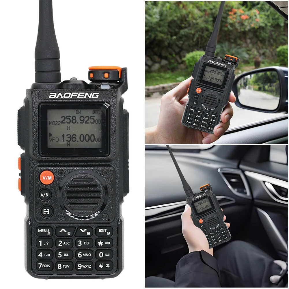 Baofeng UV-K6 UHF VHF DTMF NOAA Langstrecken-Amateurfunk Drahtlose Kopierfrequenz Multiband-Handie-Talkie mit NOAA-Wetteralarm