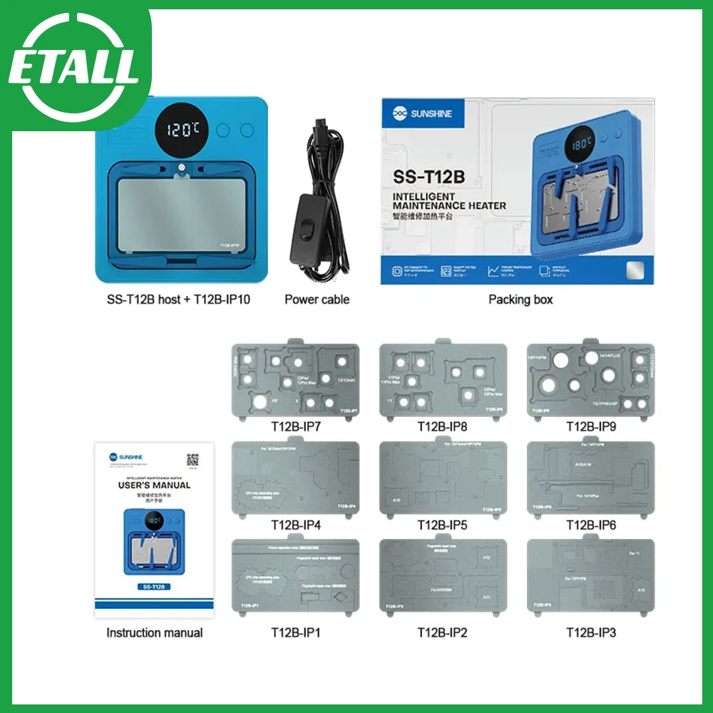 

SUNSHINE SS-T12B Universal Pre-Heating Station for IP 7G-14ProMAx Android LCD Screen Motherboard Disassembly Heating Platform