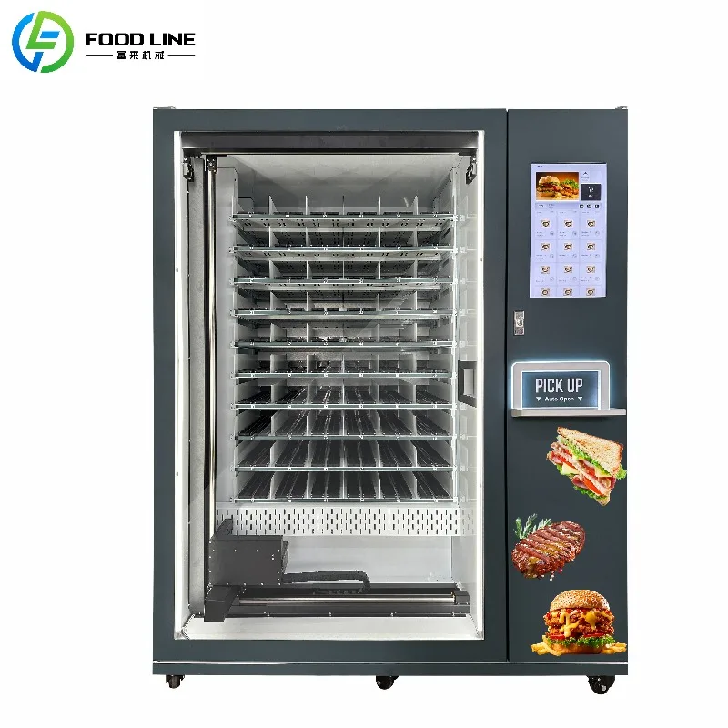 

Automatic Hot Food Vending Machine Self Service Warm Meal Dispenser for Factories