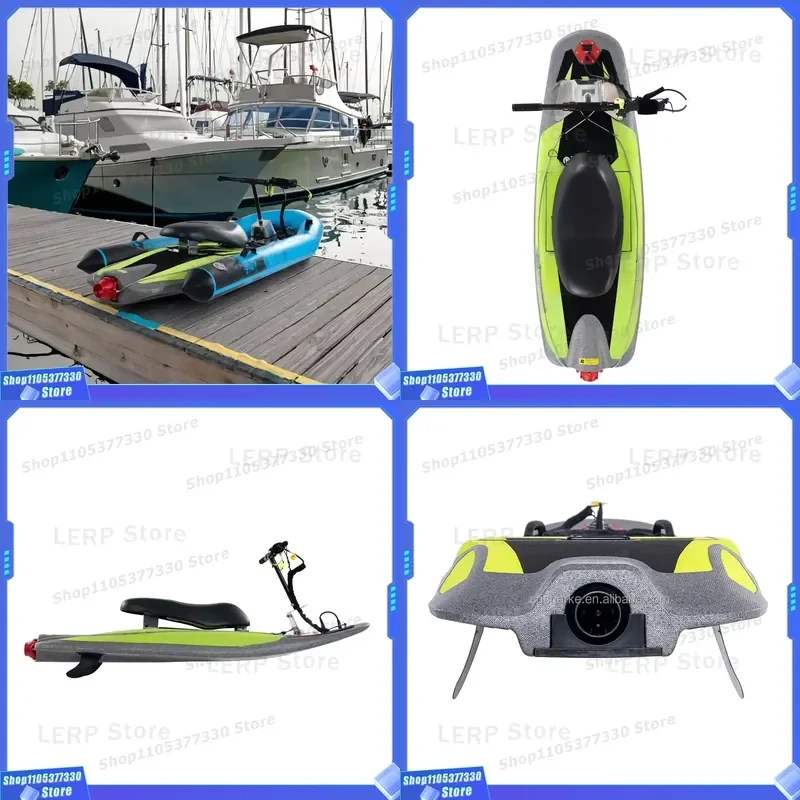 48V Premium Electric Surfboard with Shark's Inflatable Boat EPP Material Fin Accessories New Sea Surfing Bag Included