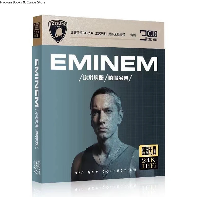 3 CD, album Eminem na CD, Car Play - muzyka hip-hopowa rapowa na system audio samochodowy, płyty CD, hip-hop, darmowa wysyłka