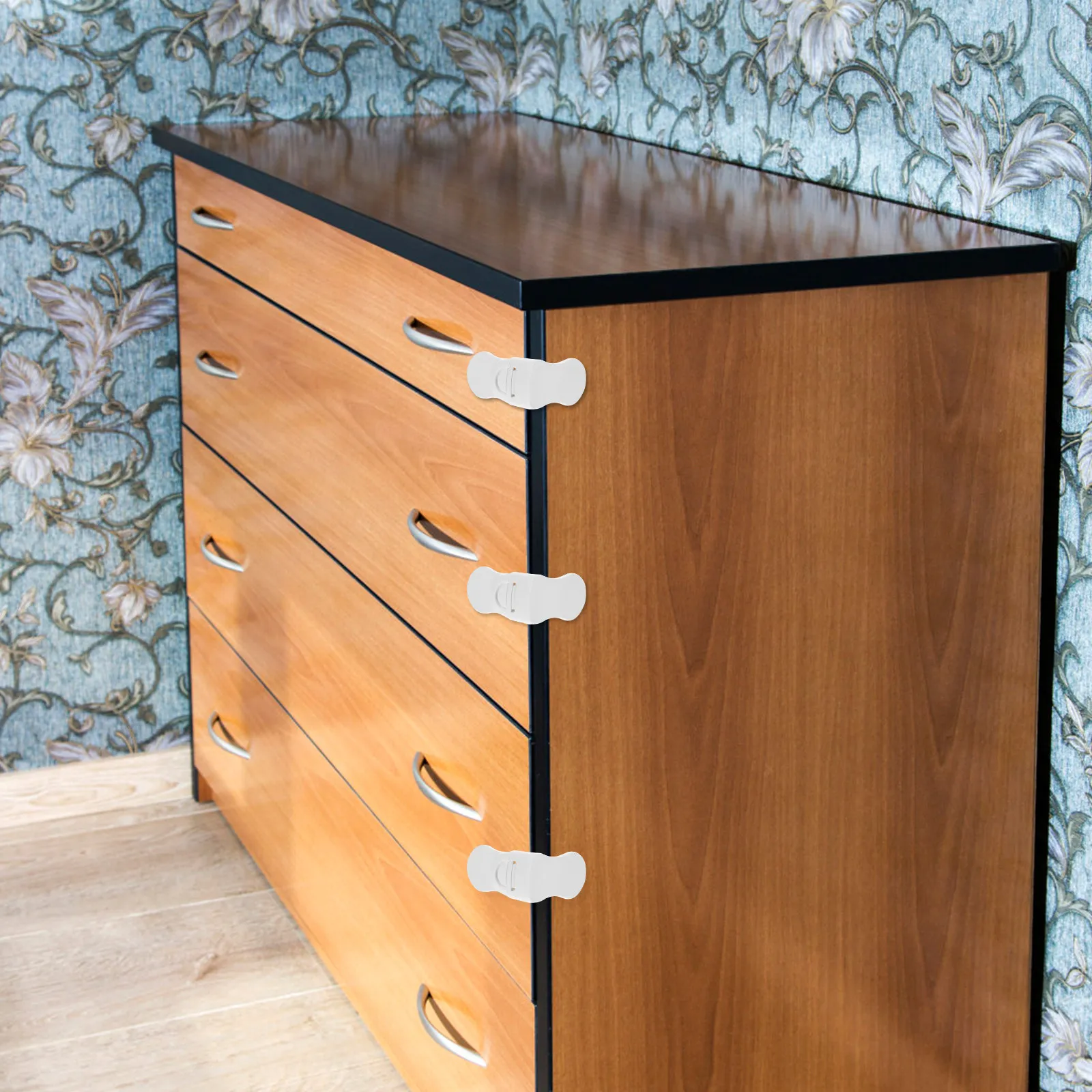 

Набор из 6 замков безопасности для детей: фиксаторы для шкафов, ремни для ящиков и дверей, защитные защелки для детской безопасности