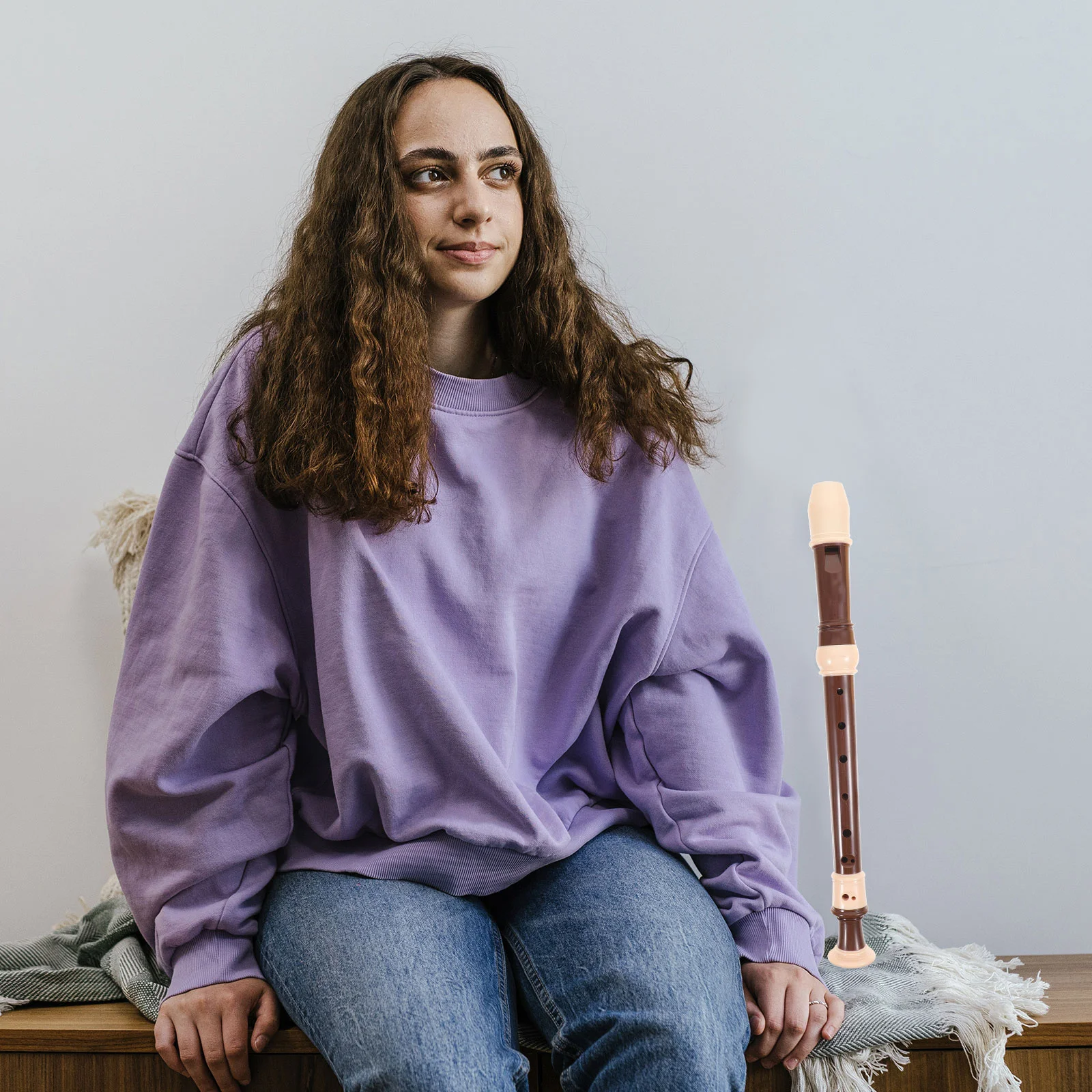 

1Set High Pitch Clarinet Professional 8-Hole Resin Soprano Recorder for Children Beginner Durable Easy Clean Loud Sound Music