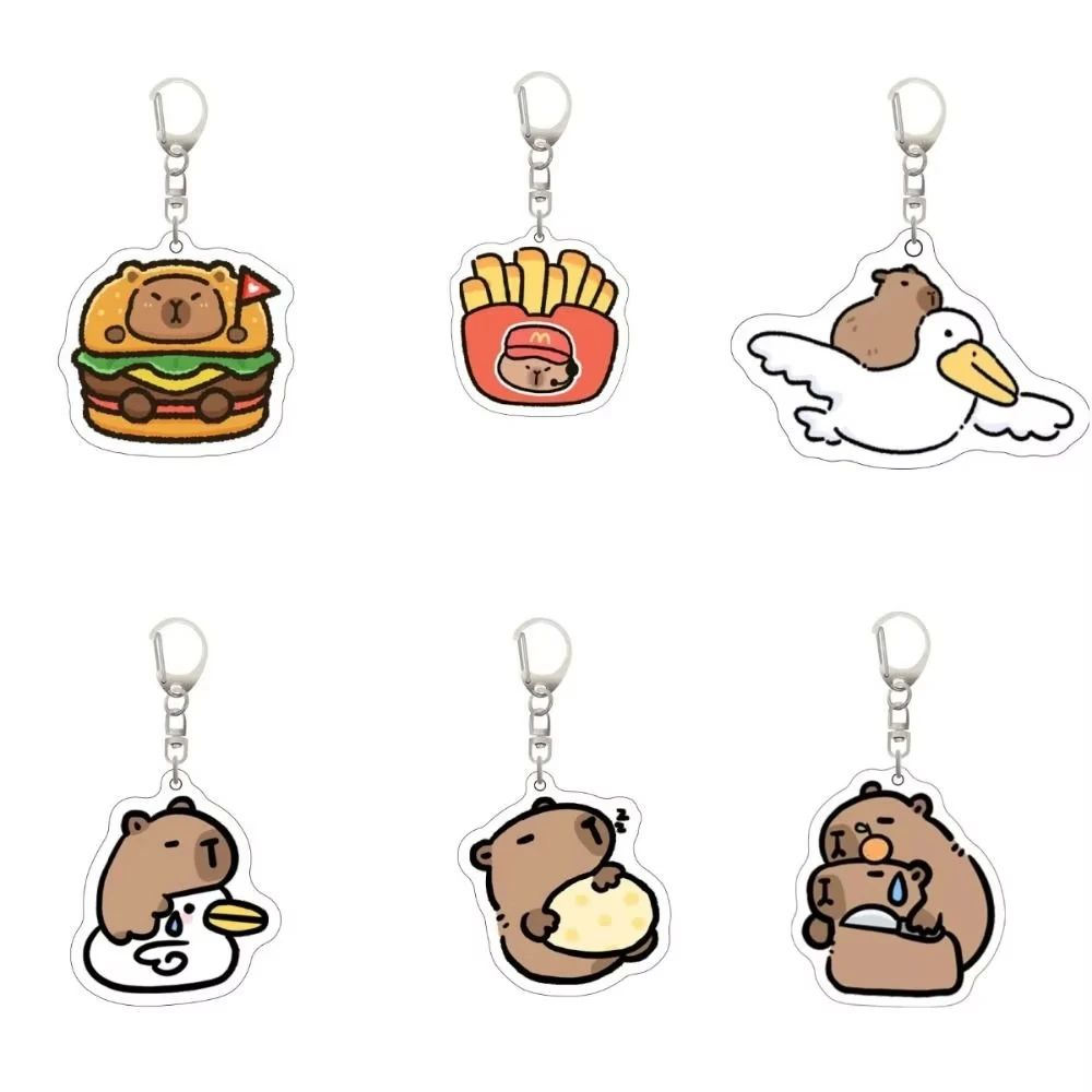 

Capybara Acrylic Keychain Birthday Gift Creative Cute Kapibara Pendant Puppy Ideal Souvenir Bag Hanging Unisex Q Version Cute