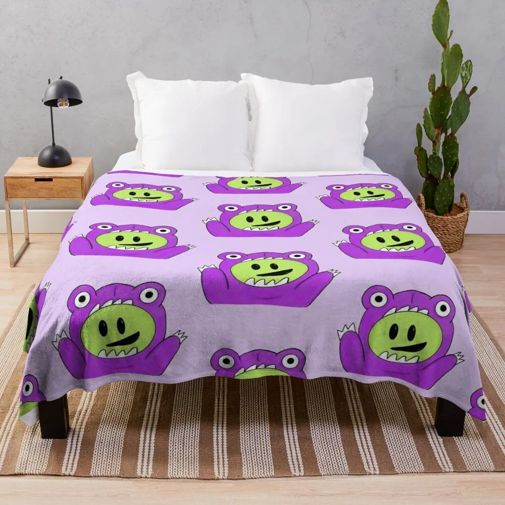 

Mona Monster! - Nanalan Throw Blanket Flannel Fabric cosplay anime Blankets warm winter Camping Blankets