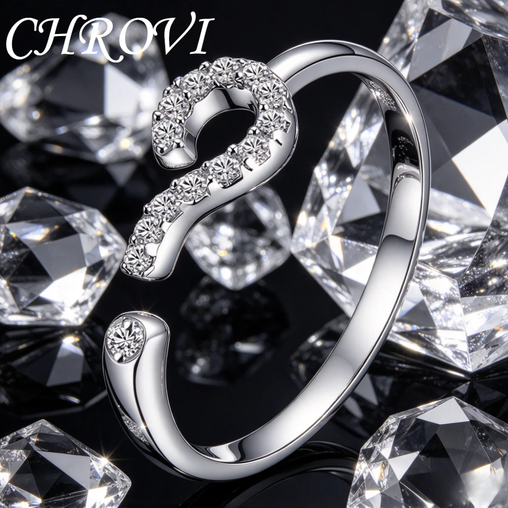 925 silver jewelry - a declaration of love question mark open ring finger ring - for a woman