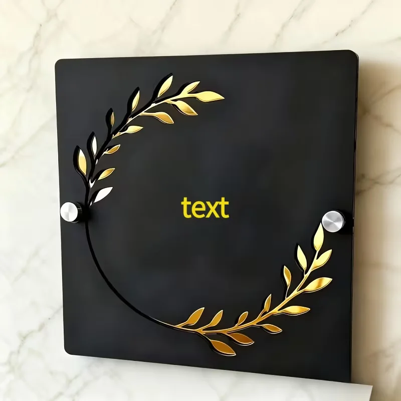 Modern Acrylic 3D Personalized Acrylic House Number Sign – Outdoor Address Plaque with Custom Name for Door or Street Decoration