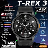 2025 nuevo reloj inteligente deportivo GPS para hombres pantalla AMOLED de 1,53 pulgadas linterna LED ritmo cardíaco llamada Bluetooth 5ATM reloj inteligente resistente al agua