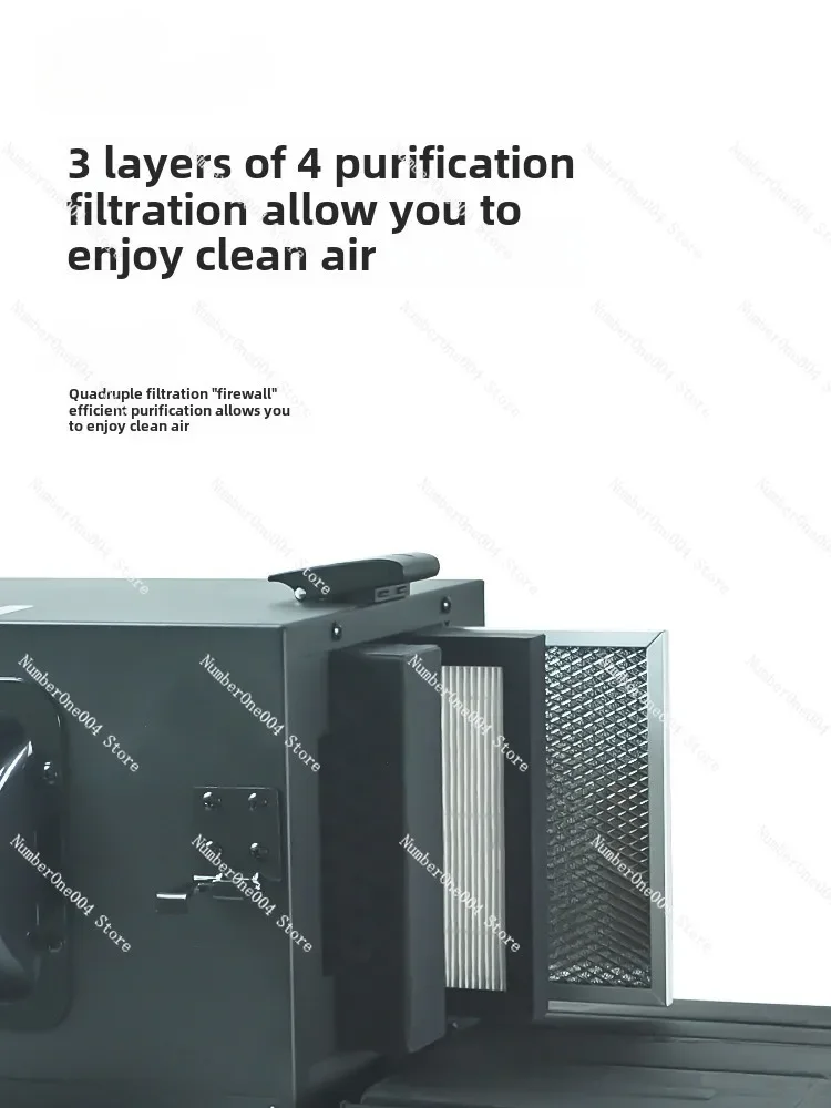 Purification box, ventilator, front filtration, initial effect, medium effect dust filter, filter element, indoor filter box