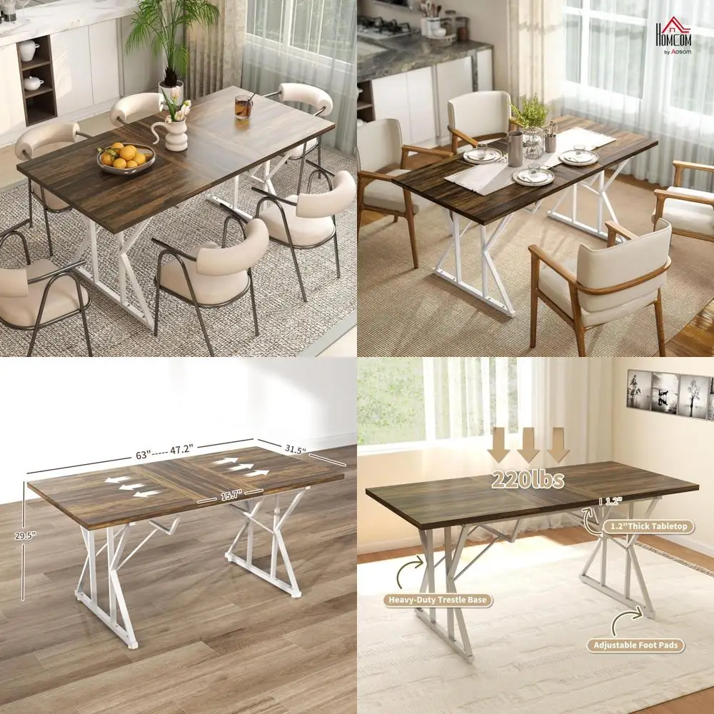 "خزانة بوفيه على طراز المزرعة مع 4 أبواب وأرفف قابلة للتعديل"