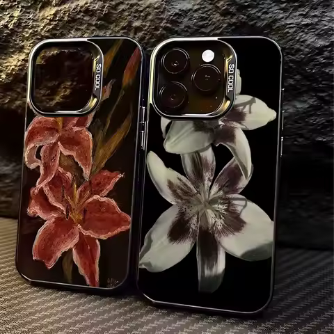 Lily Flower Case for Xiaomi Mi 15 14 14T 13 13T 12 12T 12X 12S 11 Lite POCO F6 F5 X6 X5 X3 M6 Pro 5G 4G M5S Acrylic Hard Cover